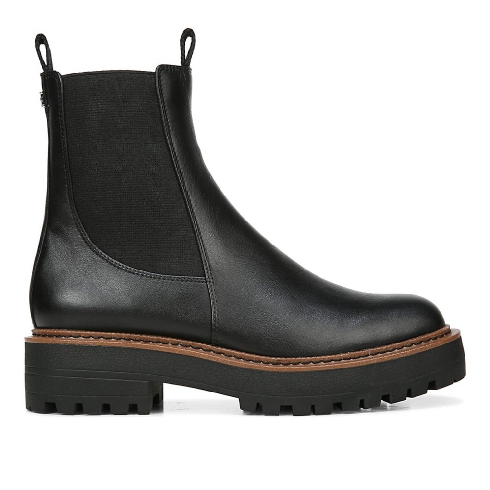 SAM EDELMAN LAGUNA LUG-SOLE LEATHER COMBAT BOOTS!